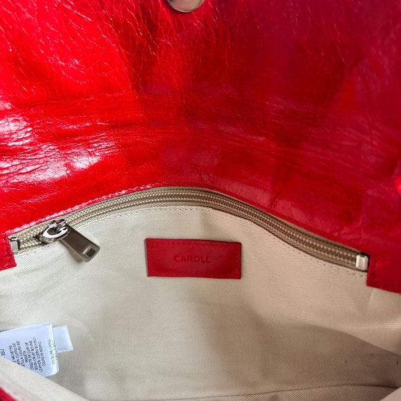 Leather and suede Caroll purse, strap included - Picture 3 of 3